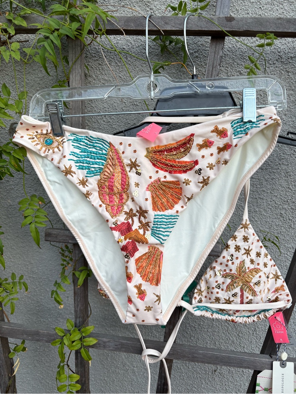 Farm Rio x Anthropologie Beaded Bikini SET New with Tags! - Picture 5 of 12
